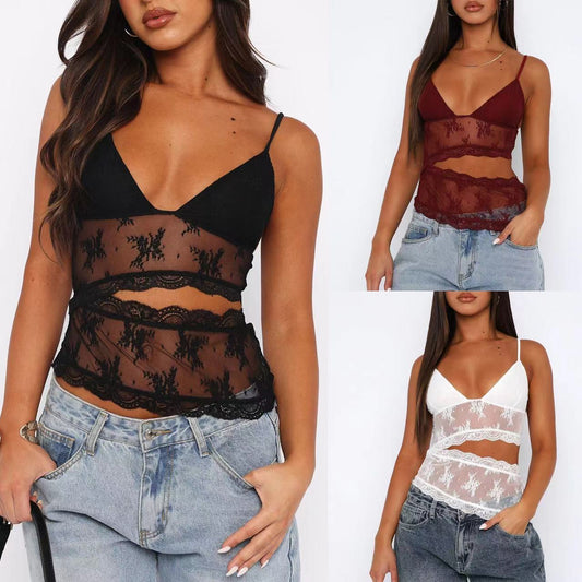 Lace V-neck Tank