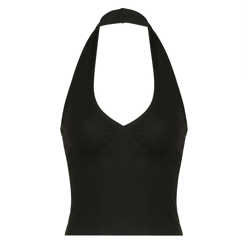 Halter V-neck Top